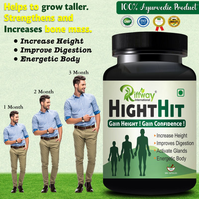 Riffway Height Hit Herbal Formula Body Growth Reduce Bones Deficiency(30 Capsules)