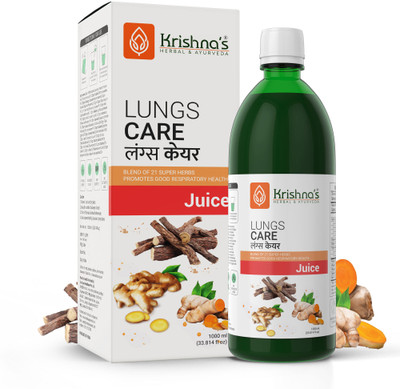 Krishna's Herbal & Ayurveda Lungs Care Juice | Blend of 21 Super Herbs | Supports Respiratory System(1000 ml)