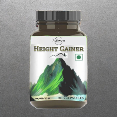 ACTIWOW Herbal Height Gainer Capsules for Natural Height Growth a1(30 Capsules)