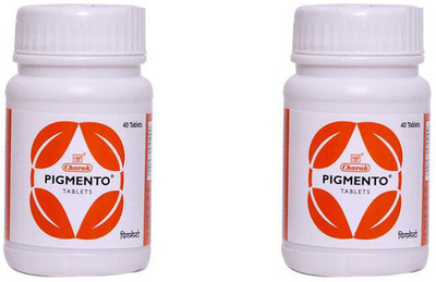 CHARAK Pigmento tab Pigmento Tablets (40 Tablet) For to maintain healthy skin(Pack of 2, 80 Tablets)