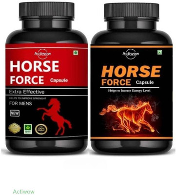 ACTIWOW Horse Force Capsule Combo Forceful Herbal Stamina Support F3E B02(30 Capsules)