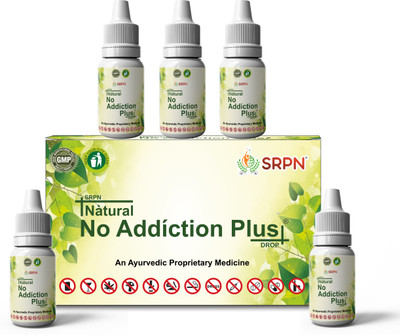 srpn No Addiction Drops/ Nasha Mukti/ Addiction Killer/ Stop Addict No smoking(Pack of 5, 30 ml, 30 ml, 30 ml, 30 ml, 30 ml)