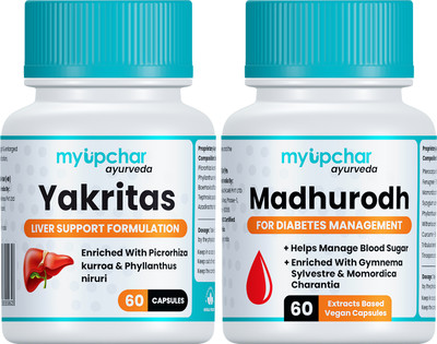 myupchar ayurveda Combo Yakritas Liver Support With Madhurodh Improve Digestion and Metabolism(Pack of 2, 100 g)