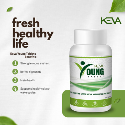 KEVA Young Tablets For Used Ageing,Constipation ,Pigmentation, Loss of Appetite Etc(Pack of 2, 60 Tablets)