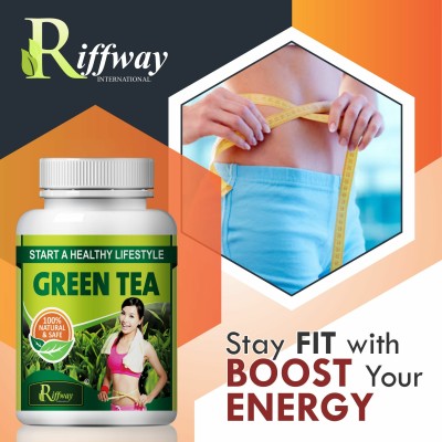 Riffway Green Tea Natural, Pill Green Tea Capsule Reduce Excess Body Fat