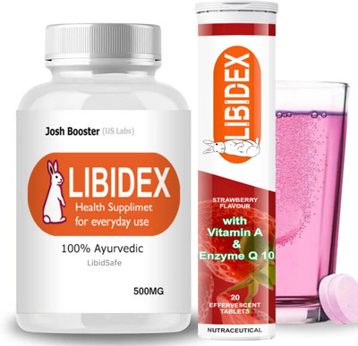 LibidSafe Combo of Libidex Capsule & Libidex Effervescent Tablet Men Erolabs for Stamina(Pack of 2, 30 Capsules, 20 Capsules)