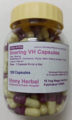 Vinny Herbal Snoring VH Capsules 120 Caps Jar