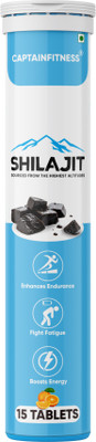 CaptainFitness Shilajit Effervescent Tablets Boost Performance and Stamina |o5|(15 Tablets)