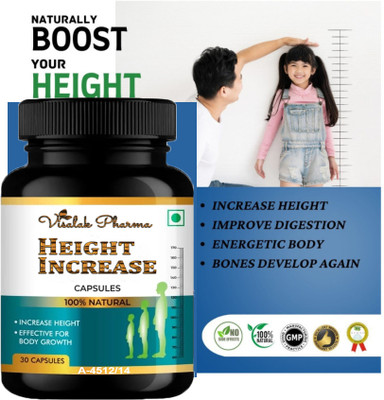 visalak pharma Height Increase Ayurvedic tab-lets 30 Caps pack of 1(30 Capsules)