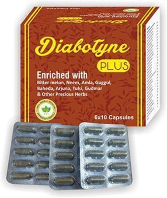 DIABOTYNE PLUS Ayurvedic Capsules | Blood Sugar Control | Goodness of Methi, Karela and Neem