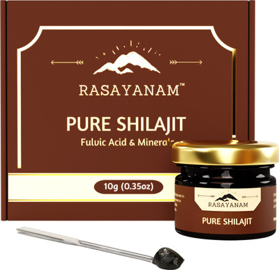 Rasayanam Pure Original Shilajit/Shilajeet Resin 10g | Contains 30+ Minerals(10 g)