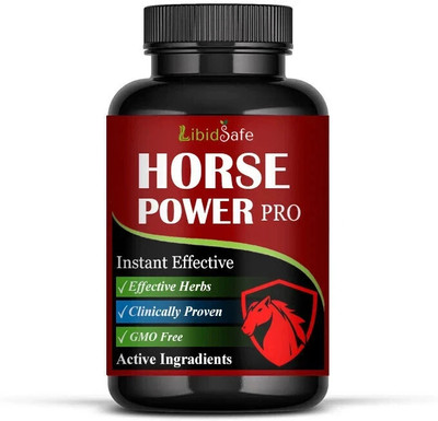 LibidSafe Powerful Organic Horse Power Pro Capsule - Nutrition to Boost Strength & Stamina(30 Capsules)