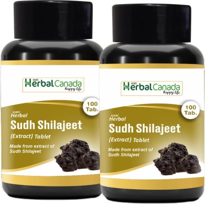 HARC Herbal Canada Sudh Shilajit Tablet|100 Tablets(Pack of 2)|Good For Boost Energy, Stamina Power(Pack of 2)