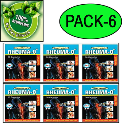 Dipan Herbal's Original Rheuma Q 30 capsule For All Kind Of Rheumatic Problems(Pack of 6, 30 Capsules)