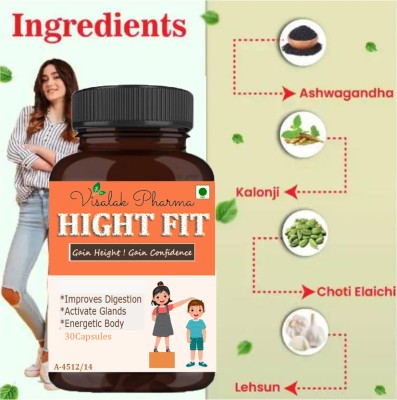 visalak pharma Height Fit Height Fit Capsules Boost Confidence