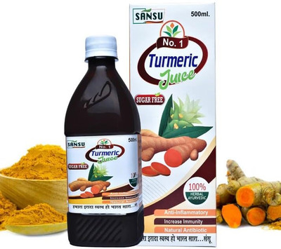 Sansu Turmeric Ras for Skin Bright 500ml with Safad Gond Moringa 100g(500 ml)