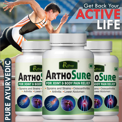 Riffway Arthosure Health Supplement | Joint Capsule For Healthy Joints Reduce pain(Pack of 3, 180 Capsules)