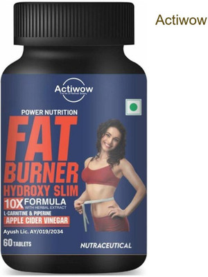 ACTIWOW Fat Burner Tablets with Green Tea Extract & L-Carnitine for Weight LossY01 Z01(60 Tablets)