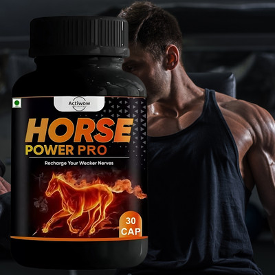 ACTIWOW Best Natural Horse Power Pro Ayurvadic Energy & stamina booster for man ProH(30 Capsules)
