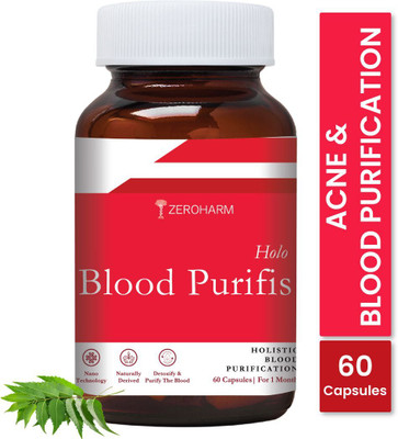ZEROHARM Holo Blood Purifis for Blood Purification, Acne, Glowing Skin, Detox & Cleanse(60 Capsules)