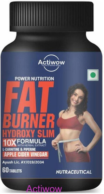 ACTIWOW Fat Burner Tablets for Fast Weight Loss with Apple Cider VinegarY01(60 Tablets)