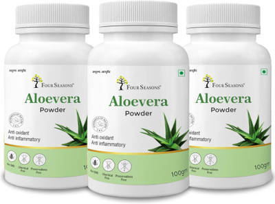Four Seasons AloeVera Powder Improve Skin & Hair Health | Natural Hair Pack(Pack of 3, 300 g)