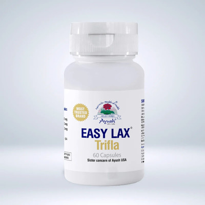 Ayush Herbs Easy Lax Trifla Regulates bowel movement & Improves digestion 60 capsules(60 Capsules)