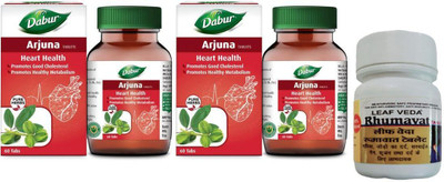 Dabur Arjuna For Heart Health With Leaf Rhumawat 30 Tab(Pack of 3, 120 Tablets)