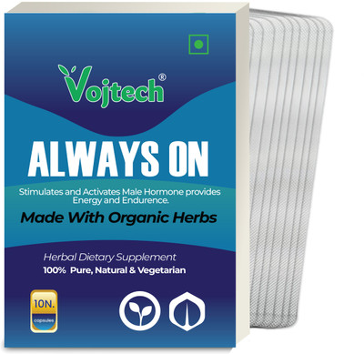 Vojtech Always On Wellness Energy Capsule For Men ~ Good For Health ~ Restore Stamina(Pack of 10, 100 Capsules)