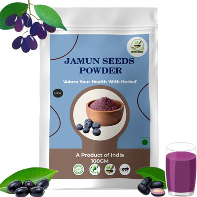 DIVINE HERBS Jamun Seeds Powder For Diabetes-100 Gm(100 g)