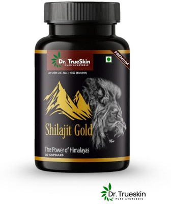 Dr.TrueSkin Shilajit Gold Herbal Men’s Daily Energy Plus 30 Capsules(30 Capsules)