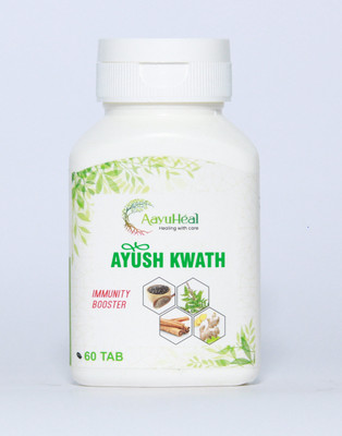 AAYUHEAL AYUSH KWATH 60 tab (boost immunity, control diabetes, cure cold, cough & fever)(60 Tablets)
