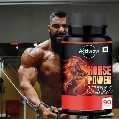 ACTIWOW Natral Horse power Energy & stamina booster for man muscle Horse Power. 90 Cap(90 Capsules)