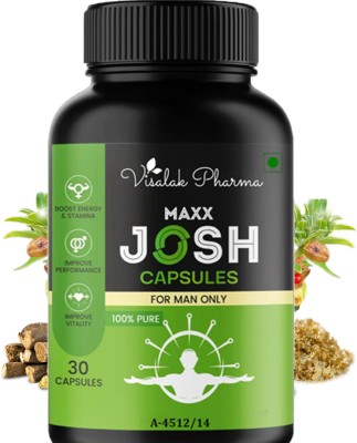 visalak pharma Maxx Josh Capsules for Men-For Better Stamina, Strength & Power