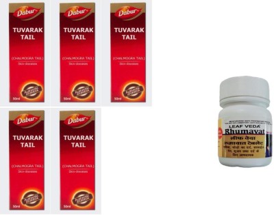 Dabur Tuvarak Tail For Skin Diseases With Leaf Rhumawat 30 Tab(Pack of 6)