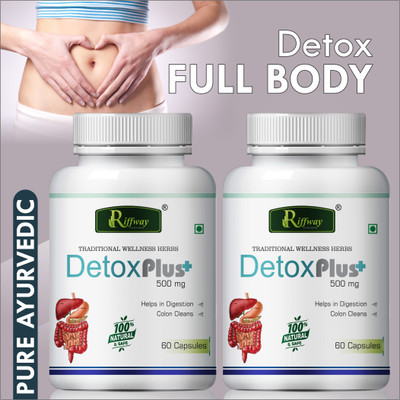 Riffway Detox Plus Health Pills _ Liver Capsule Improves Liver Function(Pack of 2, 120 Capsules)