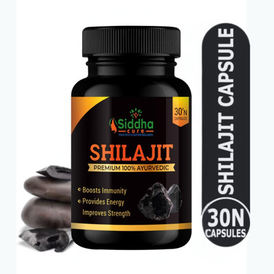 Siddha cure Shilajit Capsule For Boosts Immunity, Provides Energy And Improve Strength(30 Capsules)
