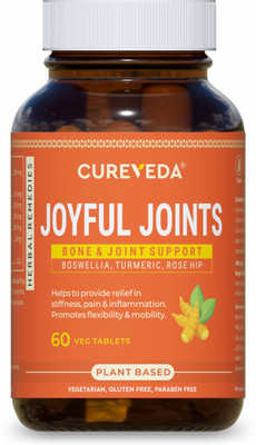 Cureveda Joyful Joints - For Bone & Joint Wellness - pack of 1(90 Tablets)