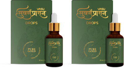 VASU Swarnaprashan Drop For Kids- Natural Formulated With Pure 24Ct Gold(Pack of 2, 30 ml)
