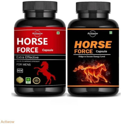 ACTIWOW Horse Force Capsule Combo for Force and Endurance UI129JF D04(30 Capsules)