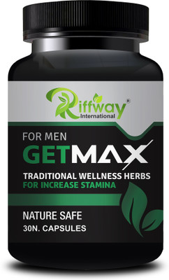 Riffway GetMax _ Herbal Formula Stamina Capsule For Better Strength(30 Capsules)