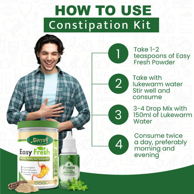 Divya Shree Easy Fresh Powder and Punch Tulsi Drop -Constipation, Acidity & Gastric Issues(100 g, 30 ml)