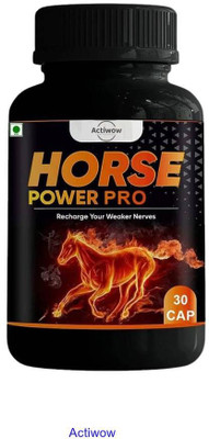 ACTIWOW Horse Power Pro Capsule Combo for enhanced performance & endurance KIOLW65(30 Capsules)