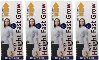 tiw KLM Height Fast Grow (4 Packs, 60 Capsules Each)(Pack of 4)