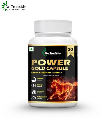 Dr.TrueSkin Power Gold Daily Herbal Stamina Vital Force 30 Capsules(30 Capsules)