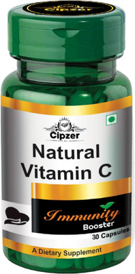 CIPZER Natural Vitamin C 30 Capsule For Boosting Immunity & Improve Skin Health(30 Capsules)