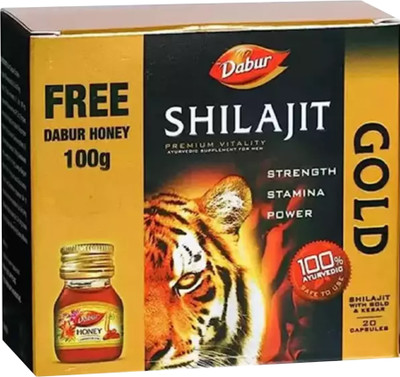 Dabur Shilajit Gold + Honey(20 Capsules)