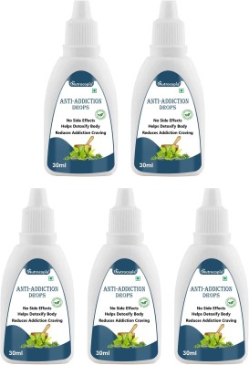 NUTROCOPIA Anti Addiction Drop Easy Way To Quit Addiction (Alcohol & Smoking) (5x30ml)(Pack of 5)