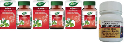 Dabur Arjuna For Heart Health With Leaf Rhumawat 30 Tab(Pack of 4, 180 Tablets)