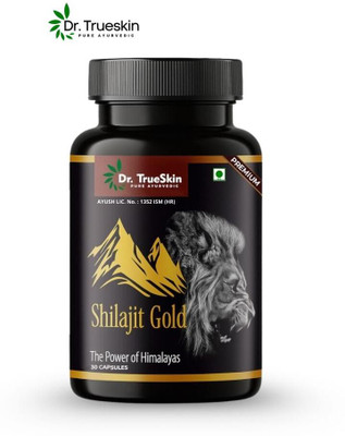 Dr.TrueSkin Shilajit Gold Natural Daily Vital Strength 30 Capsules A01(30 Capsules)